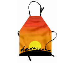 Animals Sun Silhouette Apron