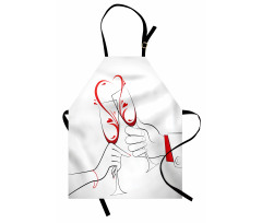 Clinking Flute Glass Apron