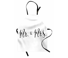 Mr and Mrs Text Apron