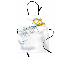 Funny Cupid Stickman Apron