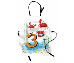 Sea Animals Kids Cartoon Apron