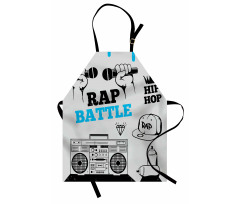 Rap Mutfak Önlüğü Hip Hop Sözlü Savaşlarını Tasvir Eden Görsel