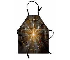 Mistik Mutfak Önlüğü Üzeri Güneş Gibi Parlayan Yıldız Tasarımı