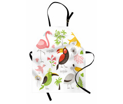 Flamingo and Pelican Apron