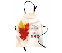 Maple Leaves with Phrase Apron