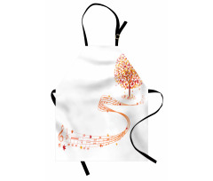 Music Sheet and Notes Apron