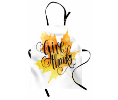 Autumn Leaf with Phrase Apron