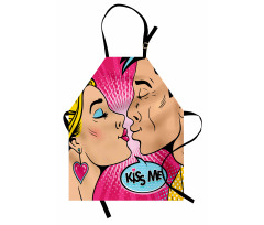 Young Pop Art Couple Apron