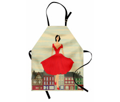 Lady in Red Dress Apron