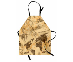 World Map Rope Knots Apron