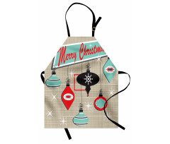 Retro Noel Slogan Apron