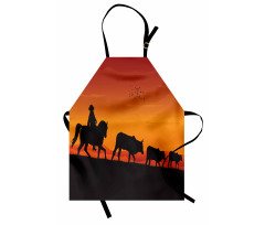 Silhouette Farm Cow Herd Apron