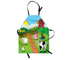 Cartoon Farmhouse Life Apron