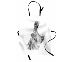 Yawning Hippo Sketch Apron