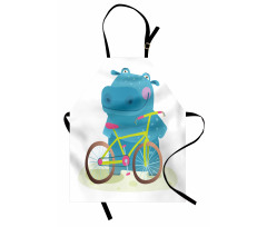 Hippo Child with Bicycle Apron