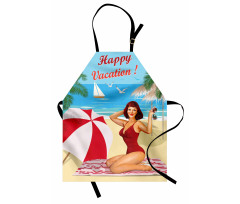 Red Bathing Suits Apron