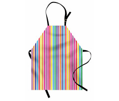 Vertical Stripes Print Apron