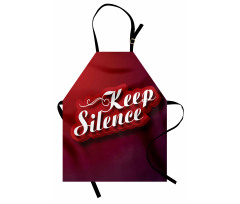 Keep Silence Modern Text Apron