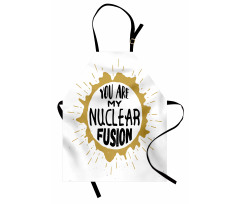 Romantik Mutfak Önlüğü Sen Benim Nükleer Füzyonumsun Yazılı Model