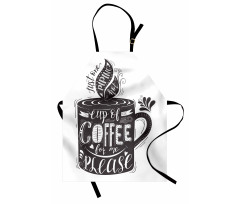 Texts Coffee Cup Apron