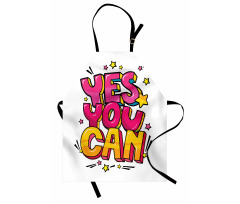 Yes You Can Word Bubble Apron