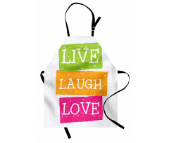 Live Laugh Love Vibrant Apron