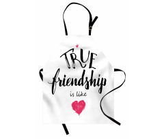 Arkadaş Mutfak Önlüğü Gerçek Dostluk Aşk Gibidir Yazılı Model