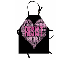 Heart Shape Phrase Apron