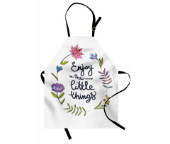 Hand Drawn Wreath Design Apron