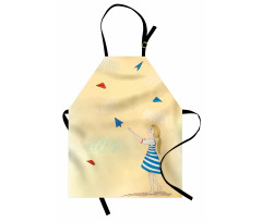 Girl with Paper Planes Apron