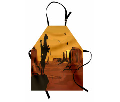 Sunset Scene and Cowboy Apron