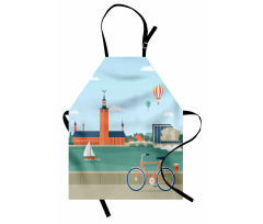 Stockholm Sweden Bicycle Apron