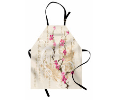 Letters Sakura Flowers Apron