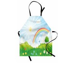 Sun and Rainbow Flowers Apron