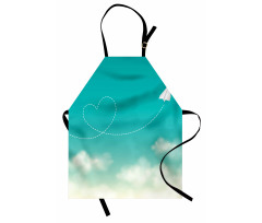 Paper Plane and Heart Apron