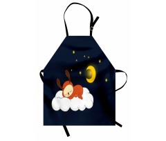 Reindeer Sleeping in Sky Apron