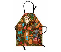 Raccoon and Butterfly Apron