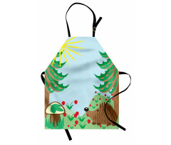 Rising Sun Above Trees Apron