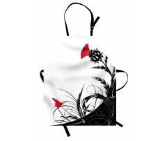 Floral Butterfly Motif Apron