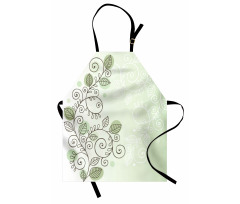 Swirling Vines Leaves Apron