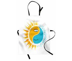 Day and Night Sun Moon Apron