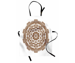 Monochrome Circles Ornate Apron