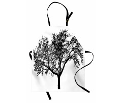 Bare Branches Silhouette Art Apron
