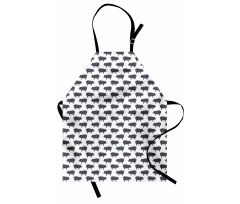 Domestic Pig Silhouettes Apron