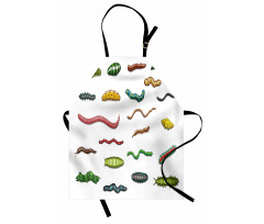 Cartoon Caterpillar Apron