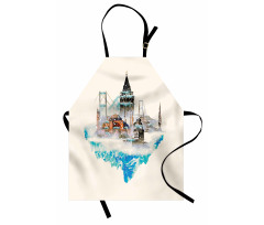 Watercolor Winter Art Apron