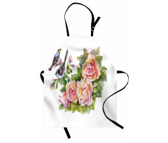 Sparrows on Roses Apron