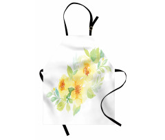 Watercolor Nature Flower Apron