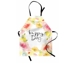 Happy Day Lettering Rose Apron