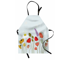 Daisy and Peony Pattern Apron